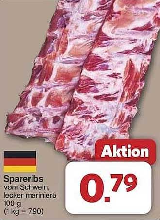 Spareribs vom Schwein, lecker mariniert