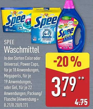 SPEE Waschmittel - 20% Rabatt