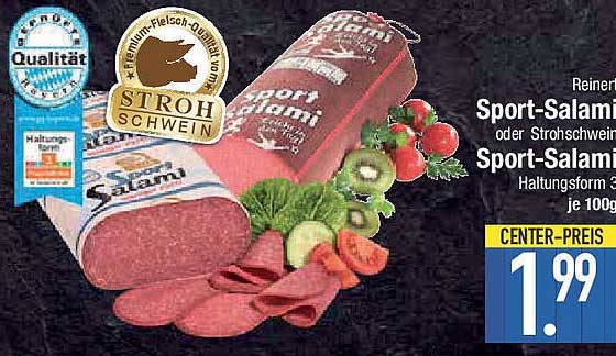 Sport-Salami oder Strohschwein Sport-Salami - 1,99 €/100g