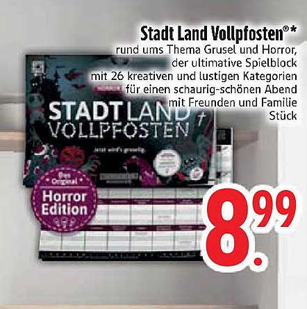 Stadt Land Vollpfosten - Horror Edition