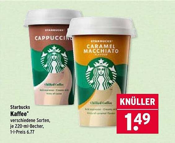 Starbucks Kaffee* verschiedene Sorten, je 220-ml-Becher