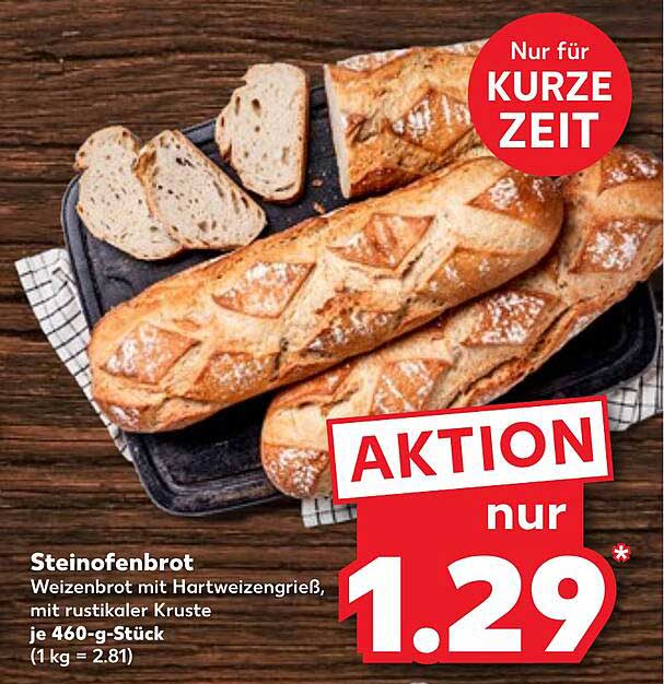 Steinofenbrot Weizenbrot mit Hartweizengrieß, mit rustikaler Kruste