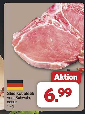 Stielkotelett vom Schwein, natur