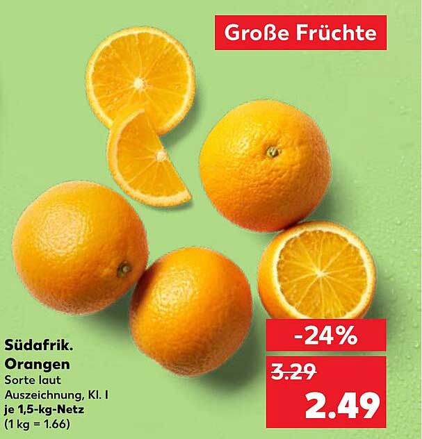 Südafrikanische Orangen, 1,5-kg-Netz