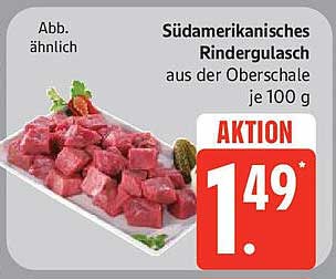 Südamerikanisches Rindergulasch aus der Oberschale je 100 g