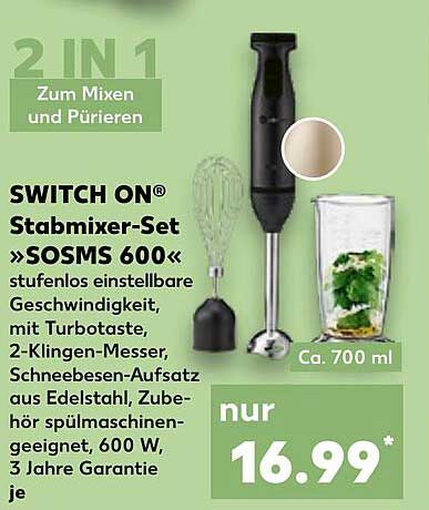 SWITCH ON® Stabmixer-Set »SOSMS 600«