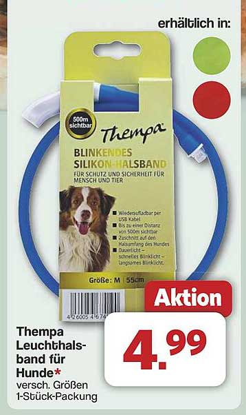 Thempa Leuchthalsband für Hunde