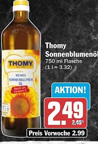 Thomy Sonnenblumenöl 750 ml Flasche