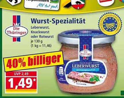Thüringer Leberwurst - Wurst-Spezialität