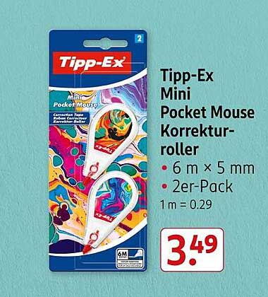Tipp-Ex Mini Pocket Mouse Korrekturroller 2er-Pack