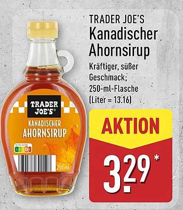 Trader Joe's Kanadischer Ahornsirup 250 ml