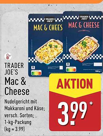 TRADER JOE’S Mac & Cheese - Nudelgericht mit Makkaroni und Käse