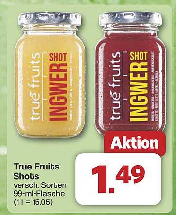 True Fruits Shots - Verschiedene Sorten in 99-ml-Flasche