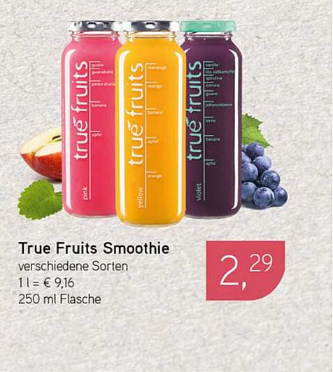 True Fruits Smoothie verschiedene Sorten