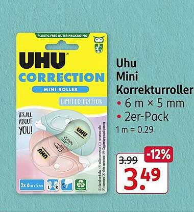 Uhu Mini Korrekturroller 2er-Pack