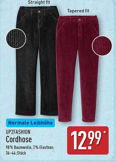 UP2FASHION Cordhose in verschiedenen Farben