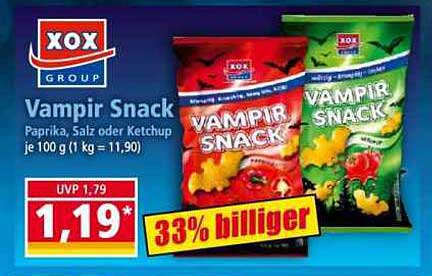Vampir Snack - Paprika, Salz oder Ketchup