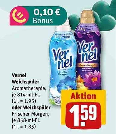 Vernel Weichspüler Aromatherapie und Frischer Morgen