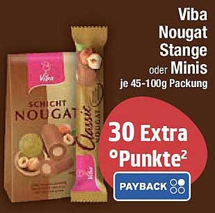Viba Nougat Stange oder Minis je 45-100g Packung