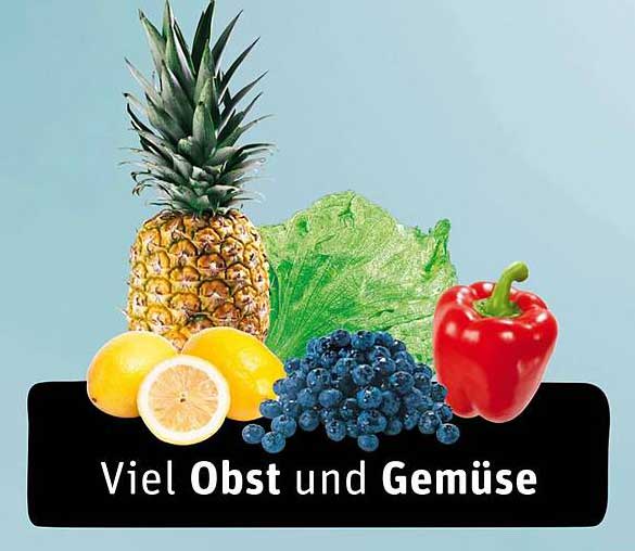 Viel Obst und Gemüse