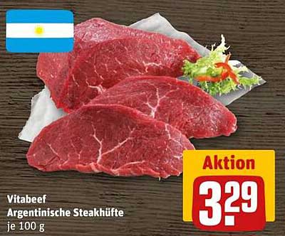 Vitabeef Argentinische Steakhüfte je 100 g
