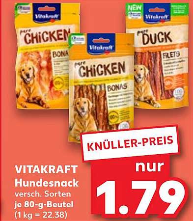 VITAKRAFT Hundesnack verschiedene Sorten 80-g-Beutel