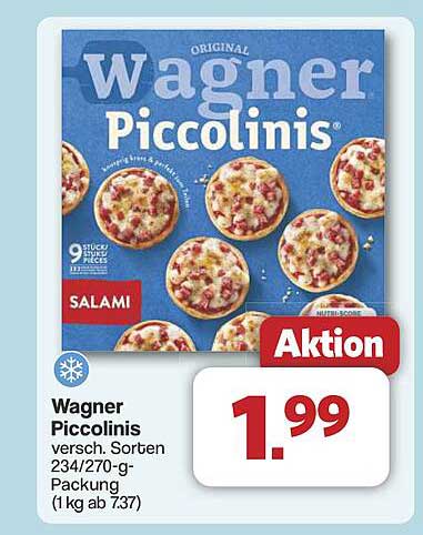 Wagner Piccolinis versch. Sorten 234/270-g-Packung (1 kg ab 7,37)
