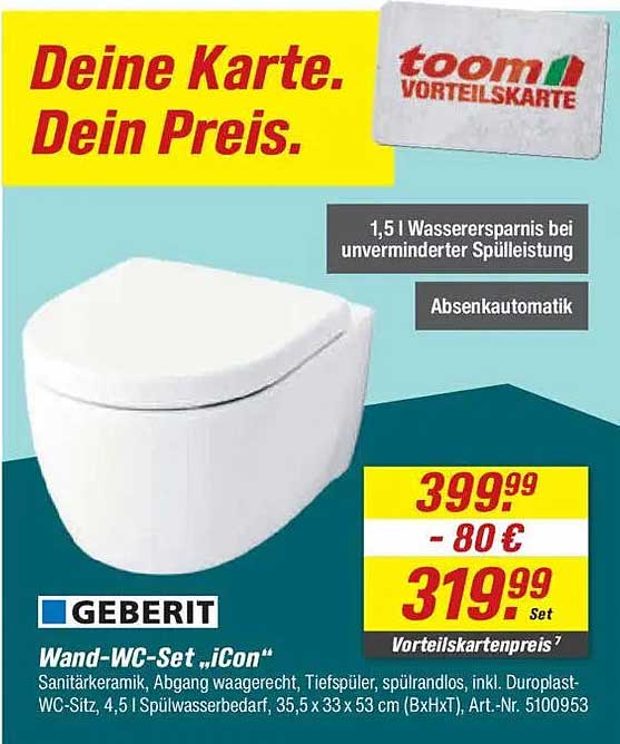 Wand-WC-Set „iCon“ von Geberit