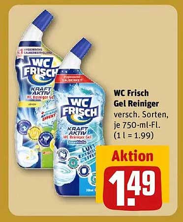 WC Frisch Gel Reiniger, verschieden Sorten, je 750-ml-Fl.