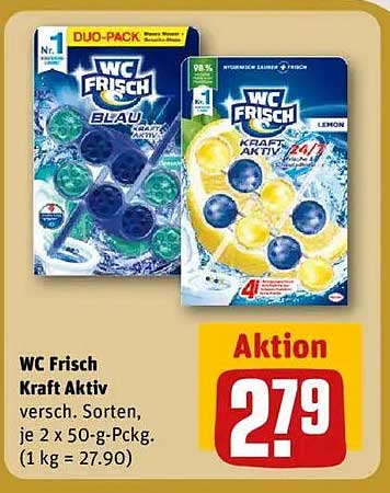 WC Frisch Kraft Aktiv - Aktion im REWE Kaufpark