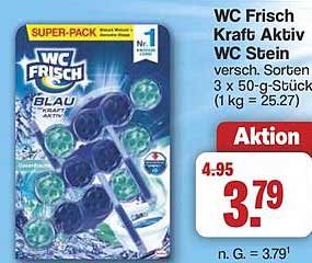 WC Frisch Kraft Aktiv WC Stein 3 x 50-g-Stück