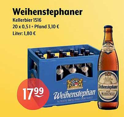 Weihenstephaner Kellerbier 1516 20 x 0,5 l + Pfand 3,10 €