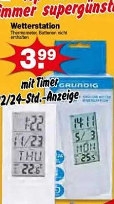 Wetterstation mit Timer und 12/24-Stunden-Anzeige