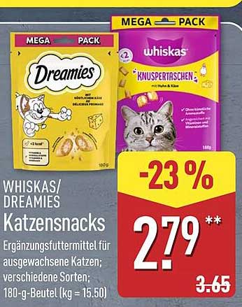 WHISKAS® / DREAMIES Katzensnacks
