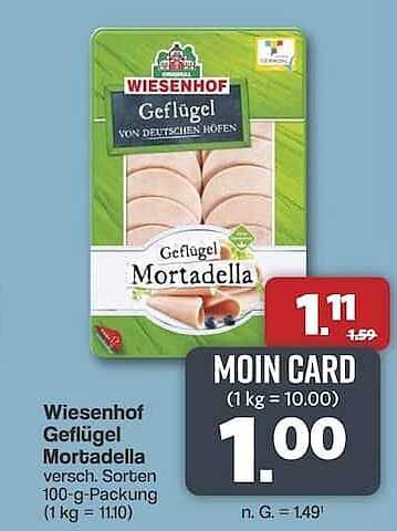 Wiesenhof Geflügel Mortadella 100-g-Packung
