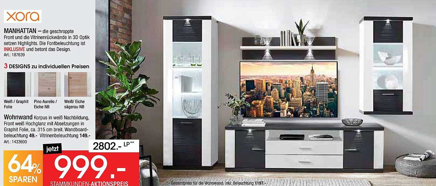 Wohnen in Stil – Wohnwand Manhattan von xora