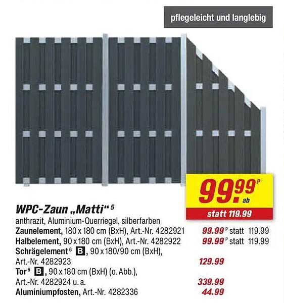 WPC-Zaun "Matti" – Pflegeleicht und langlebig