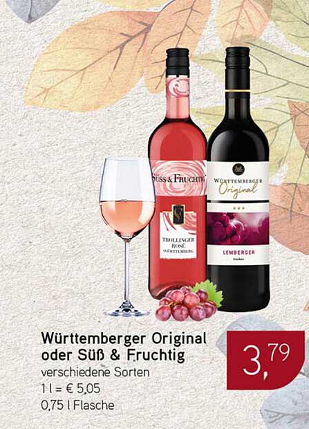 Württembergischer Original oder Süß & Fruchtig - verschiedene Sorten