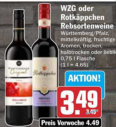 WZG oder Rotkäppchen Rebsortenweine 0,75 l