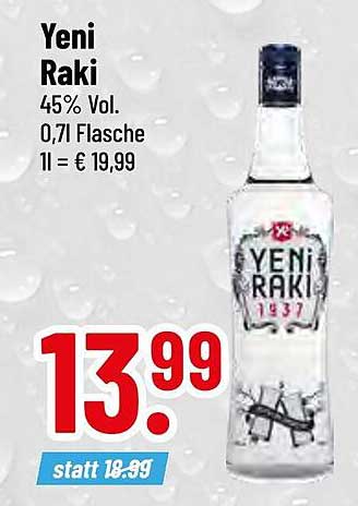Yeni Raki 0,71 l Flasche - 45% Vol. | Jetzt zum Sonderpreis!