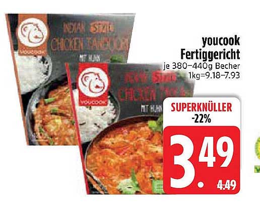 youcook Fertiggericht - Hühner-Tikka-Masala