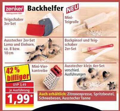 Zenker Backhelfer 3er-Set und weitere Küchenhilfen