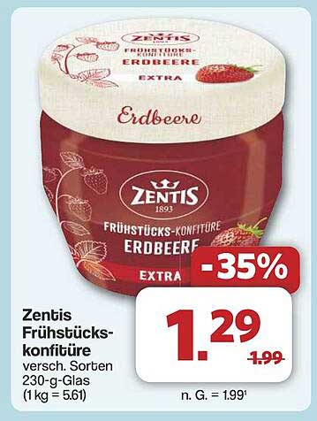 Zentis Frühstücks-Konfitüre Erdbeere 230 g