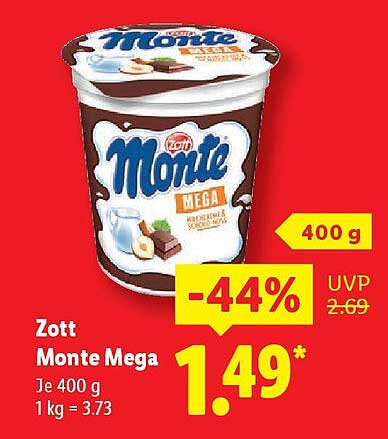 Zott Monte Mega 400 g