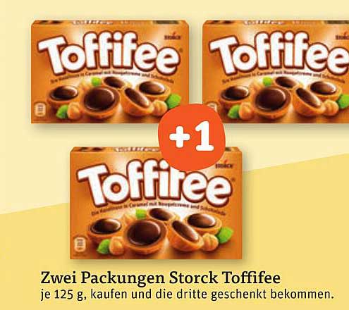 Zwei Packungen Storck Toffifee je 125 g kaufen und die dritte geschenkt bekommen