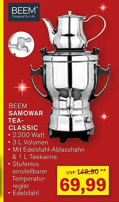 Beem Samowar Tea-Classic Angebot bei KODi - ProspektGuru.de