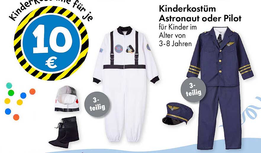 Kinderkostüm Astronaut oder Pilot