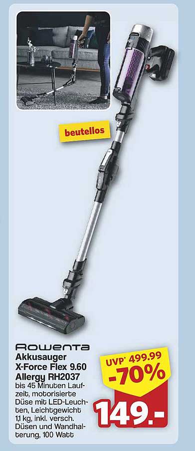 Rowenta Akkusauger X-Force Flex 9.60 Allergy RH2037