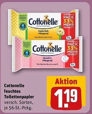 Cottonelle feuchtes Toilettenpapier - Aktion
