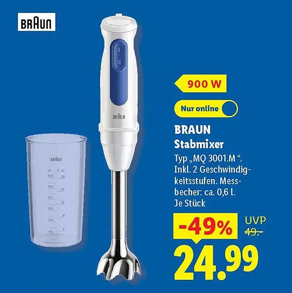 BRAUN Stabmixer Typ „MQ 3001.M “